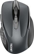 TECKNET Wireless Mouse (2.4G & BT5.0/3.0) Silent 4800 DPI Computer Grey  picture