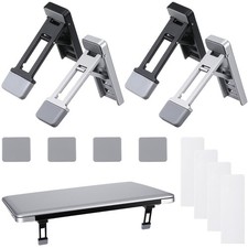 4 Pcs Portable Laptop Stand for Desk Foldable Keyboard Riser Silver picture