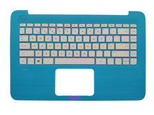 HP Stream 14-AX 14-CB Blue US Keyboard Palmrest Assembly 905569-001 NSK-CX3SQ picture