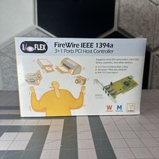 IO Flex FireWire IEEE 1394a Adapter 3+1 Ports PCI Host Controller - SEALED VTG picture