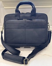 Luxorro Full-Grain Leather Laptop Bag Briefcase 15.5” X 11.75” X 3” Black picture