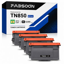 TN850 4PK 4BK Toner Cartridge Set HL-L5200DW HL-L6200DW HL-L6400DW MFC-L5700DW picture