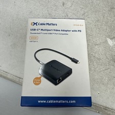 NIB/NEW Cable Matters USB-C Multiport Adapter with PD  in Black 201048-BLK picture