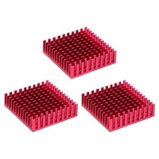 3 Pcs Heatsink 40x40x11mm Aluminum Heat Sink with Thermal Blue Sticker Red picture