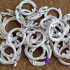 Lot of White Ethernet Patch Cables Cat5e RJ-45 Network Patch Cords 35 Total 5'ft picture