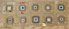 Rare Vintage Retro Gold Lead TI Ceramic IC Carriers CQFP Microscope Science Die picture