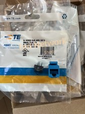 lot 50 COMMSCOPE AMP TE 8-1933748-6 USL600-Blue Cat6 Network Jack Keystone RJ45 picture