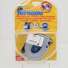 The Tornado File Transfer USB Cable Retractable Silver PC To PC NEW SEALED picture
