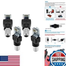 ZDRU 4PCS F Type to RJ45 8P Crystal Head Coaxial Ethernet Adapter picture