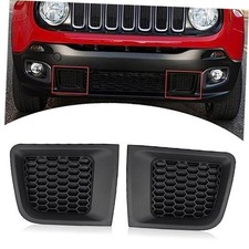 1 Pair Front Bumper Insert Grilles Bezel Cover Replacement Fit for Jeep picture