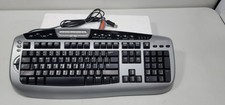 Microsoft Digital Media Pro USB Keyboard KC-0405 Model 1031 Silver Black Working picture