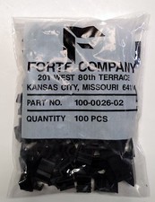 Forte 100-0026-02 Black Horizontal Siding Cable Clip for RG59/RG6 Qty.100  picture