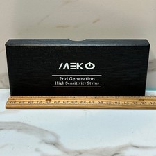 MEKO 2nd Generation High Sensitivity Stylus Pen Black with Replacement Tips Box picture