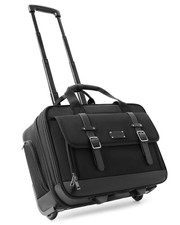 Rolling Laptop Bag Briefcase 16 Inch Wheels Underseat Black picture