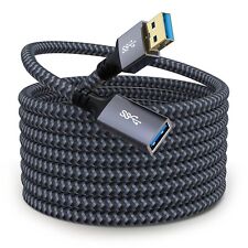USB Extension Cable 20 ft Long USB Extension Cable USB Extender Nylon Braided... picture