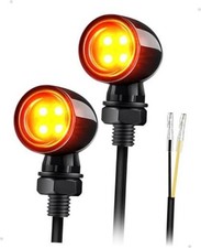 Bullet Mini LED Turn Signal Lights, 4LEDs Blinkers Turn Lights Fit for Amber picture