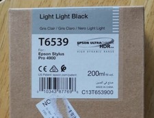 01-2022 New Genuine Epson T6539 200ml Light Light Black Ultrachrome HDR Ink 4900 picture
