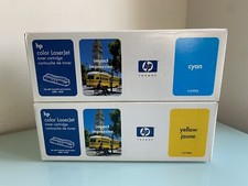 Two Brand New HP C4192A LaserJet Toner Cartridges Yellow & Cyan picture