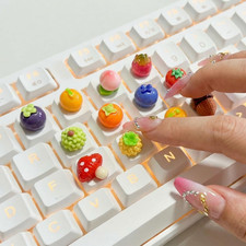 60Pcs Nail Keyboard Caps,Cute Fruits Keycap Stickers (Fruit B 60Pcs) picture