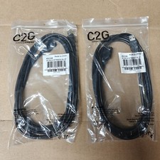 2 x USB 2.0 A Male to A Female Extension Cables - Black (C2G #52108 - 3m/9.84ft) picture