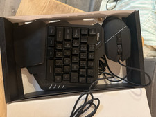 RedThunder RGB Backlit Wired Gaming Combo A876 One-Handed Keyboard Mouse Black picture