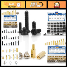 720pcs Laptop Repair Screws Kit + 910pcs Motherboard Standoffs, Flat Head & Hex picture