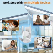 2025 Newest AC2100 WiFi Extender - WiFi Extender Signal Booster with White picture
