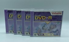 Verbatim DVR+R Recordable 4.7GB 8X-Speed Lot Of 4 Brand New Sealed See Notes picture