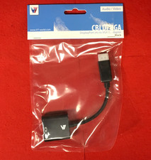 V7 DisplayPort to VGA Adapter black CBLDPVGA-1N ✅ ❤️️ ✅ ❤️ BRAND NEW SEALED picture