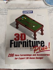 Vintage Expert Software 3D Furniture Plus PC CD-ROM for Windows - NEW SEALED picture