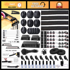 192 PCS Cable Management Kit - 4 Wire Organizer Sleeves, Ties & Clips for Neat S picture