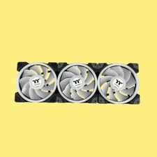 Set of 3 Thermaltake ARGB TT-1425 A1425S12S-2 Magnetic CPU Cooling Fans #5261 picture