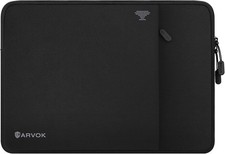 Black 15 15.6 16 Inch Laptop Sleeve with Front Pocket, Shockproof Carrying Case picture