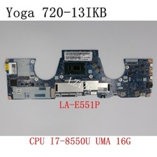 LA-E551P For Lenovo Yoga 720-13IKB Motherboard CPU I7-8550U UMA 16GB 5B20Q10896 picture