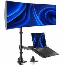 VIVO Single Ultrawide Monitor and Laptop Extra Tall Desk Mount, Up to 49