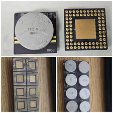 2x VIntage Retro DEC Digital Motorola Gold Ceramic TRIC 01 Logic IC Chips picture