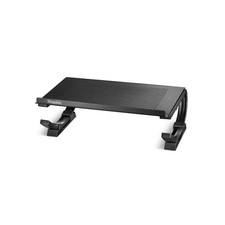 Staples TECH Adjustable Steel Laptop Stand, Ergonomic Curved Riser Black picture