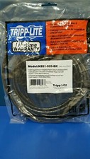 TRIPP LITE N201-020-BK 20 ft. Cat 6 Black Network Cable-LOT OF 2-- picture
