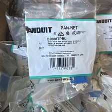 Panduit CJ688TPBU Mini-Com® TX6™ PLUS TP Style UTP Jack Module, Blue (Qty 27) picture