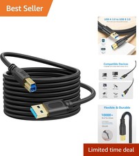 Durable USB 3.0 A-B Cable 25Ft - Supports 5Gbps Data Transfer & Multiple Devices picture