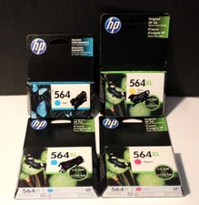  Lot Of 4 HP 564 Color Cyan, Magenta, Yellow,  Ink Cartridges Expired 2019,20,21 picture