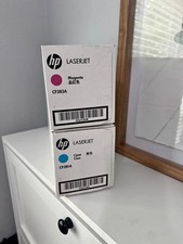 LOT OF 2 HP 312A CF440AM Genuine Original Cyan Magenta LaserJet Toner Cartridge picture