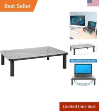 Elegant Height Adjustable Monitor Riser for Enhanced Work Environment - 44lbs picture