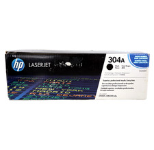 HP 304A Black Toner Cartridge CC530A Genuine LaserJet - New, Inner Bag Sealed picture