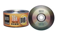 50 Pack Arita DVD-R 16X 4.7GB/120Min Branded Logo Blank Media Recordable Disc picture