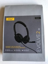 Jabra Evolve2 30 UC Wired Stereo Headset W/ Mic HSC140 USB-A Black NIB picture