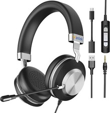Wantek 882M Headset USB/Type-C/3.5mm with Microphone Noise Cancelling Headphone picture