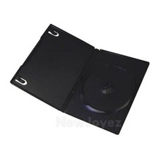 100 Standard 14mm Single CD DVD Black Storage Case Box picture