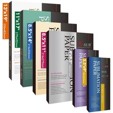 Lot 100-1000 Bulk A-SUB Sublimation Paper eco 125g 8.5x11 8.5x14 11x17 13x19 picture