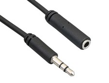 12ft Ultra Slim 3.5mm Male to Female Stereo Audio Extension Cable, Black picture